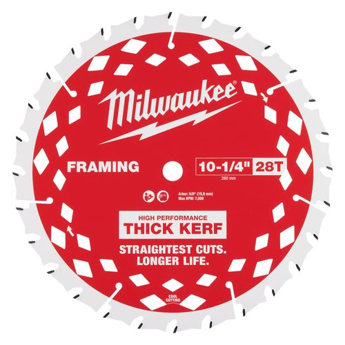 Main product image of 10-1/4" 28T Thick Kerf Framing Circular Saw Blade, 48-40-1048