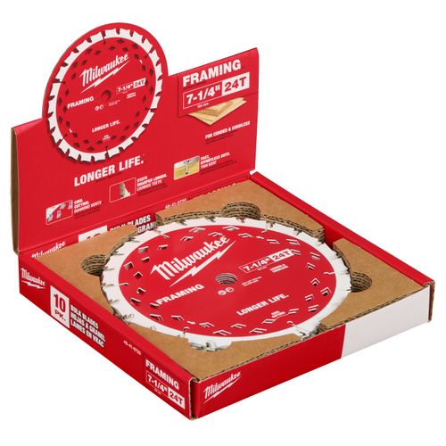Main product image of 7-1/4" Framing Wood Cutting Circular Saw Blade w/ 24 ATB Teeth @ 15-Degree Grind, 5/8" Arbor