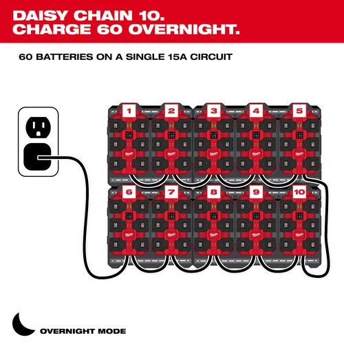 Main product image of M18 Six Bay Daisy Chain Rapid Charger