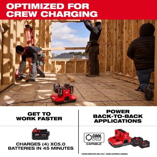 Main product image of M18 & M12 4-Bay Simultaneous Super Charger w/ PACKOUT Compatibility, 48-59-1818