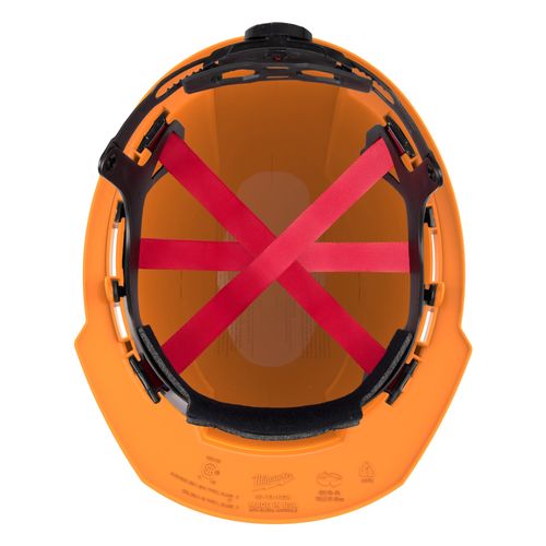 Main product image of BOLT Orange Front Brim Hard Hat w/ 6 pt Ratcheting Suspension (USA) - Type 1, Class E, 48-73-1132