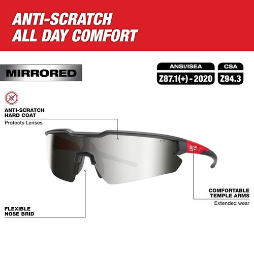 Main product image of Safety Glasses - Mirrored Anti-Scratch Lenses