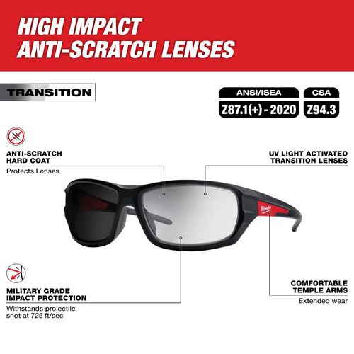 Main product image of Transition Performance Safety Glasses - Anti-Scratch Lenses