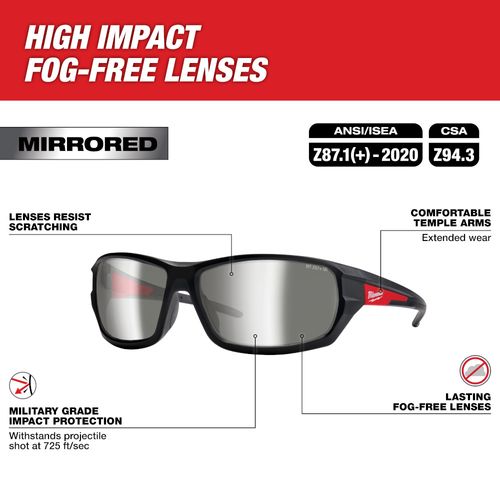 Main product image of Mirrored Performance Safety Glasses - Fog-Free Lenses