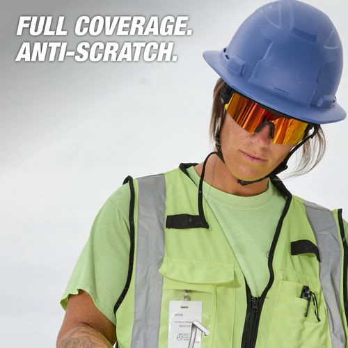 Main product image of Wrap Around Safety Glasses - Red Mirrored Anti-Scratch Lenses