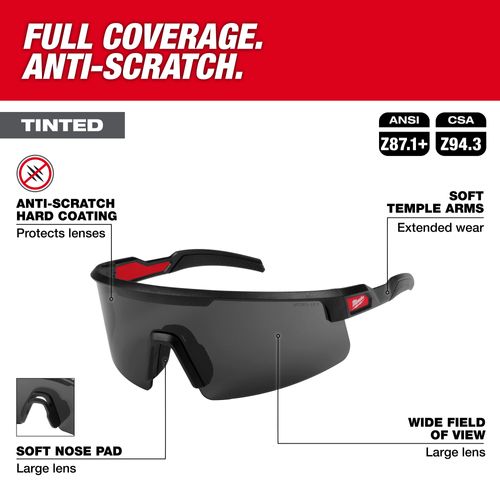 Main product image of Wrap Around Safety Glasses - Tinted Anti-Scratch Lenses