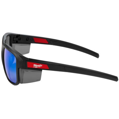 Main product image of Full Frame Safety Glasses with Removable Side Shields - Blue Mirrored Anti-Scratch Lenses