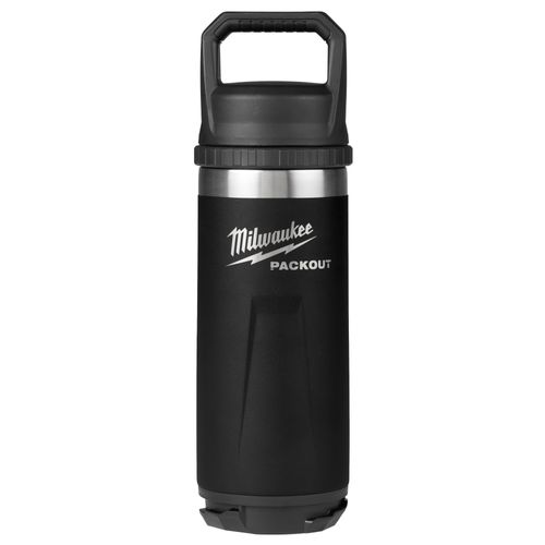 Main product image of PACKOUT 18 oz. Insulated Bottle w/ Chug Lid (Black), 48-82-8382BX