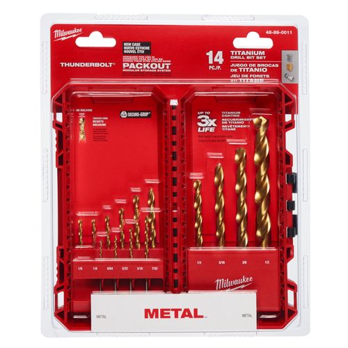 Main product image of 14 Piece THUNDERBOLT Titanium Drill Bit Set, 48-89-0011
