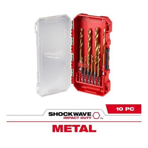 Main product image of 10 Piece Shockwave Impact Duty Red Helix Titanium Step Drill Bit Set, 48-89-4859