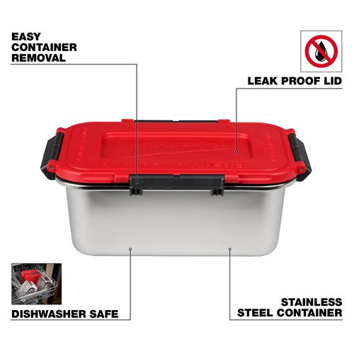 Main product image of 3-Pack Stainless Steel Containers for M18 Jobsite Lunch Warmer, 49-16-0203