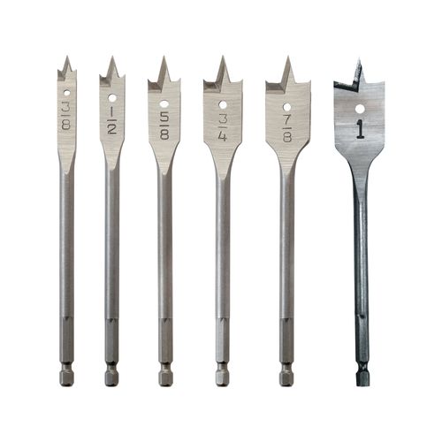 Main product image of 6" Flat Boring Bit 6" Universal Set (6 Pieces)