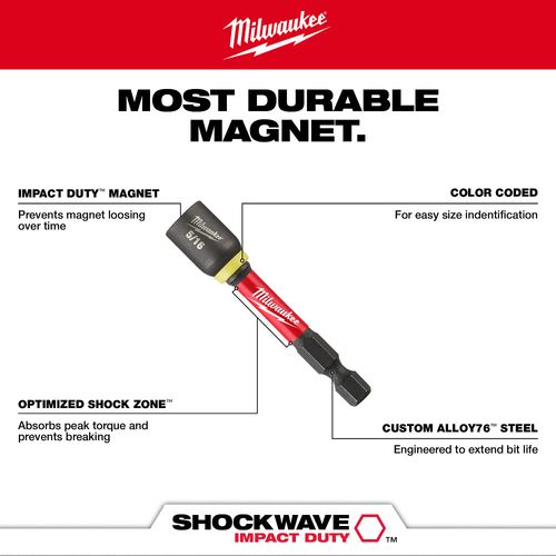 Main product image of SHOCKWAVE Impact Duty 9/16" x 2-9/16" Magnetic Nut Driver