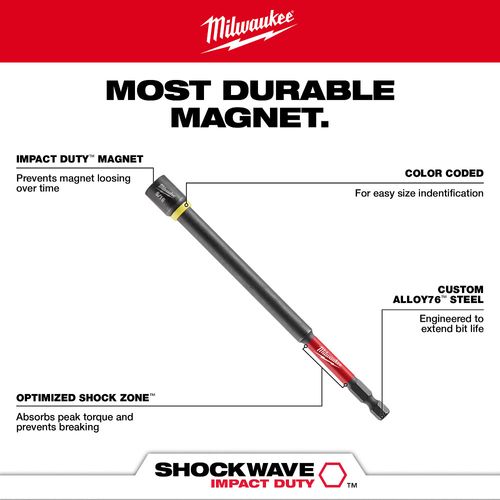 Main product image of SHOCKWAVE Impact Duty 9/16" x 6" Magnetic Nut Driver BULK 10