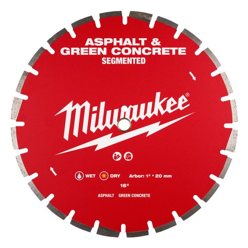 Main product image of 16" Asphalt & Green Concrete Segmented Diamond Blade