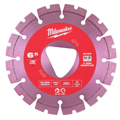 Main product image of Purple 6" x .100" Diamond Blade for Green Concrete (Medium), 49-93-7261