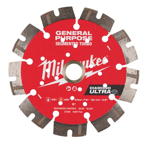 Main product image of 5" DIAMOND ULTRA Segmented Turbo, General Purpose Diamond Blade