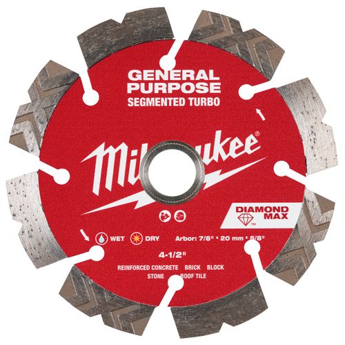 Main product image of 4-1/2" DIAMOND MAX Segmented Turbo, General Purpose Diamond Blade