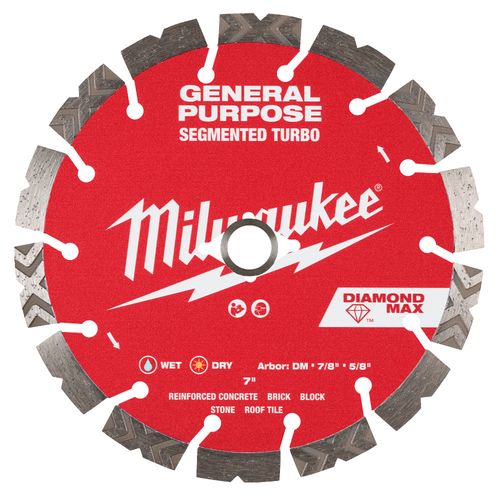 Main product image of 7" DIAMOND MAX Segmented Turbo, General Purpose Diamond Blade