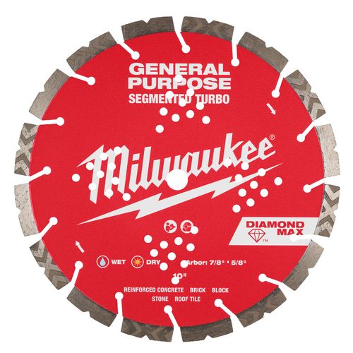 Main product image of 10" DIAMOND MAX Segmented Turbo, General Purpose Diamond Blade