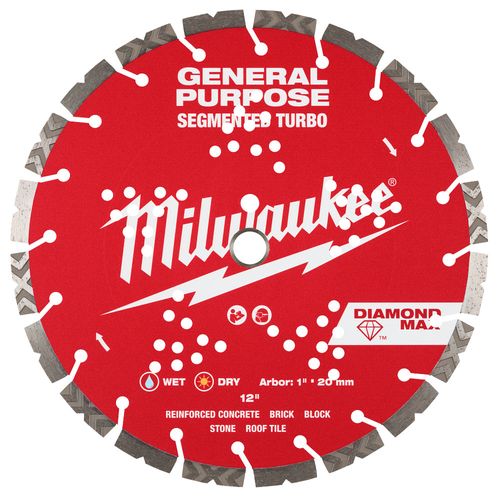 Main product image of 12" DIAMOND MAX Segmented Turbo, General Purpose Diamond Blade