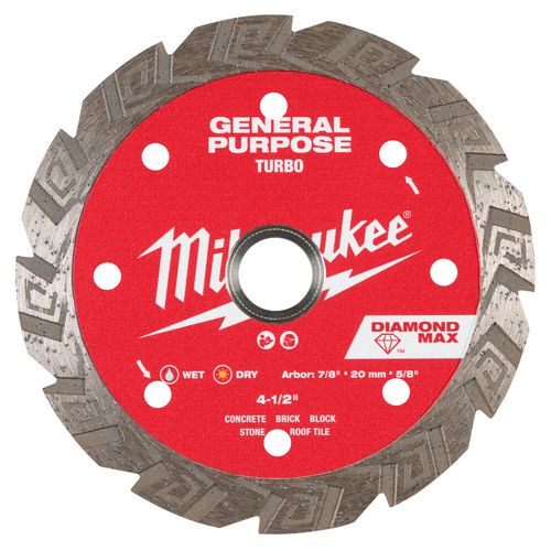 Main product image of 4-1/2" DIAMOND MAX Turbo, General Purpose Diamond Blade