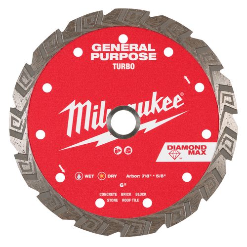 Main product image of 6" DIAMOND MAX Turbo, General Purpose Diamond Blade