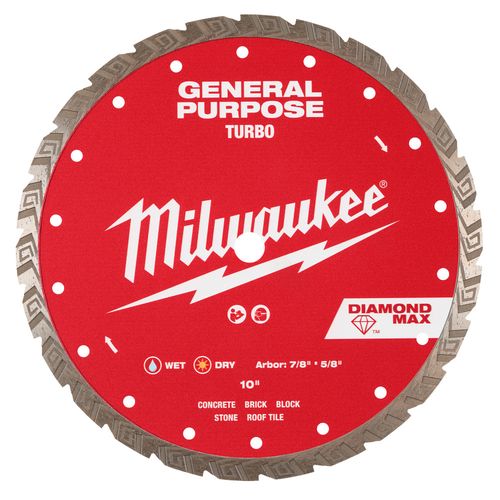 Main product image of 10" DIAMOND MAX Turbo, General Purpose Diamond Blade