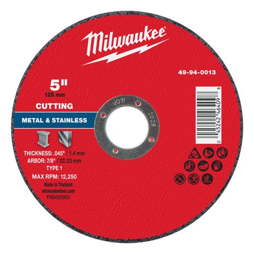 Main product image of 5" x .045" x 7/8" Metal Cut Off Wheel - Type 1