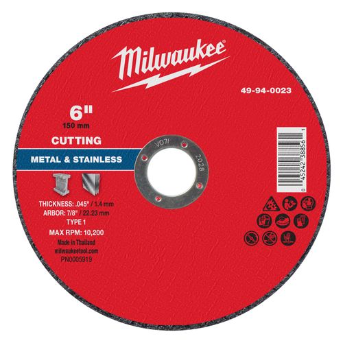 Main product image of 6" x .045" x 7/8" Metal Cut Off Wheels - Type 1 (25 Pack)