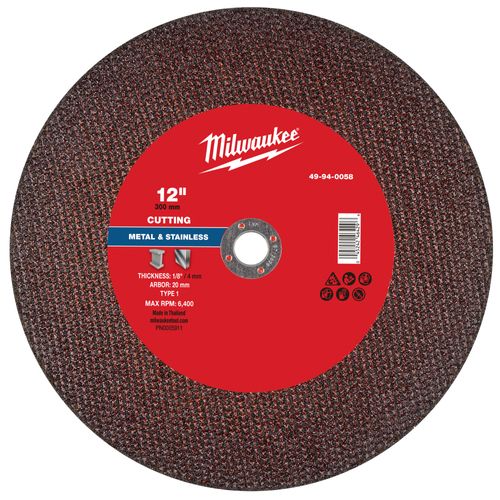 Main product image of 12" x 1/8" x 20mm Metal Cut Off Wheel - Type 1