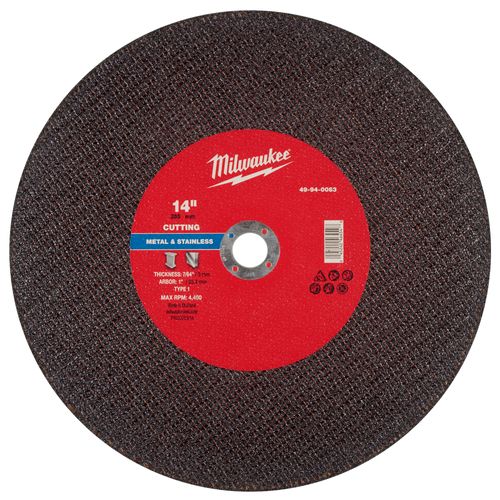 Main product image of 14" x 7/64" x 1" Metal Cut Off Wheel - Type 1