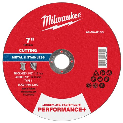 Main product image of 7" x 1/16" x 7/8" Performance & Metal Cut Off Wheel - Type 1