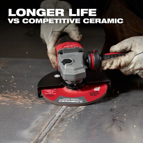 Main product image of 7" x 1/4" x 5/8"-11 Ceramic & Metal Grinding Wheel - Type 27