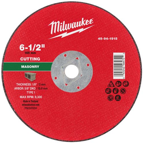 Main product image of 6-1/2" x 1/8" x 5/8" DKO Masonry Cut Off Wheel - Type 1
