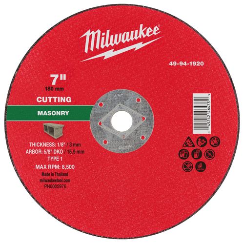 Main product image of 7" x 1/8" x 5/8" DKO Masonry Cut Off Wheel - Type 1
