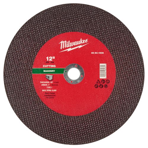 Main product image of 12" x 1/8" x 1" Masonry Cut Off Wheel - Type 1