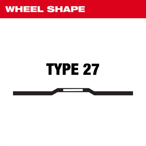 Main product image of 4" x 1/4" x 5/8" Masonry Grinding  Wheel - Type 27