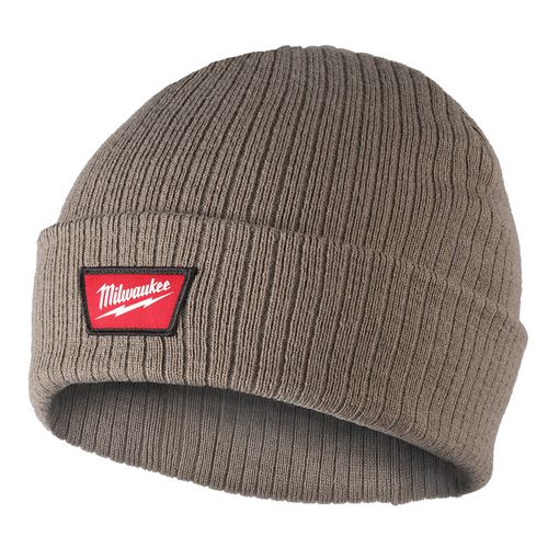 Main product image of Rib-Knit Cuffed Beanie - Brown