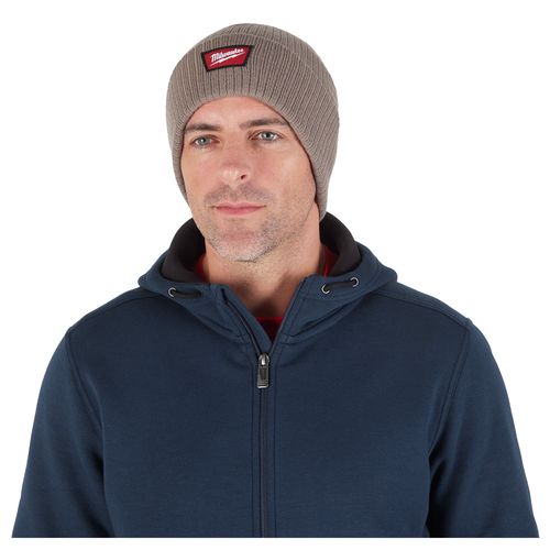 Main product image of Rib-Knit Cuffed Beanie - Brown
