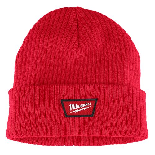 Main product image of Rib-Knit Cuffed Beanie - Red