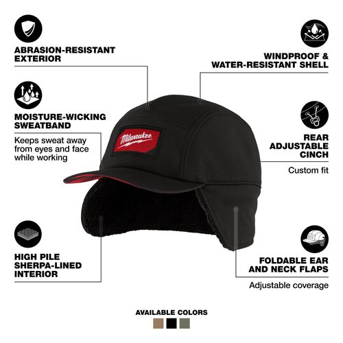 Main product image of Sherpa-Lined Hat, Black (S/M), M754B-SM