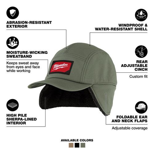 Main product image of Sherpa-Lined Hat, Green (S/M), M754E-SM