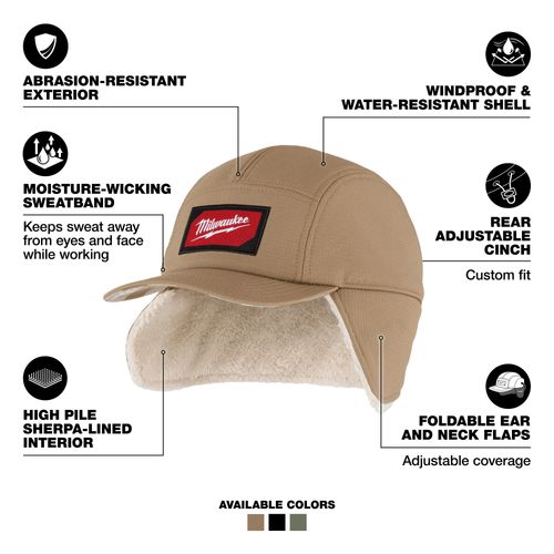 Main product image of Sherpa-Lined Hat, Khaki (S/M), M754K-SM