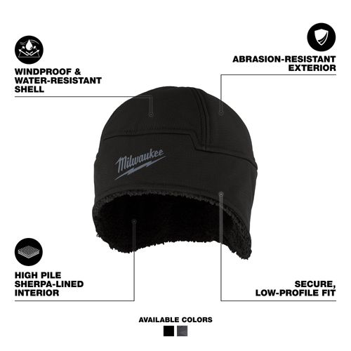 Main product image of Sherpa-Lined Beanie, Black (S/M), M755B-SM