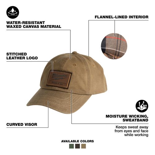 Main product image of Waxed Canvas Adjustable Hat (Khaki)