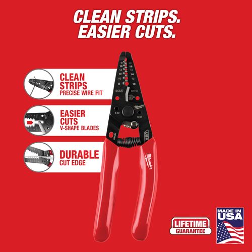Main product image of 8-20 AWG Dipped Grip Wire Stripper & Cutter (USA)