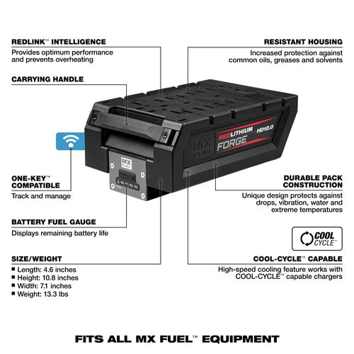 Main product image of MX FUEL REDLITHIUM FORGE HD12.0 Battery Pack