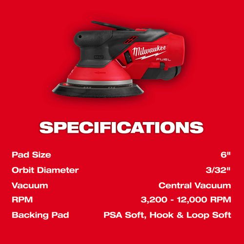 Main product image of M12 FUEL 6" Random Orbital Sander (3/32")