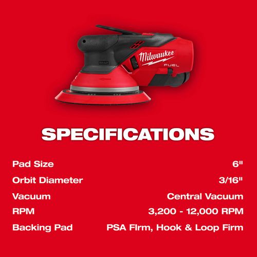 Main product image of M12 FUEL 6" Random Orbital Sander (3/16")